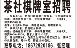 棋牌室服务员招聘，要求有哪些？