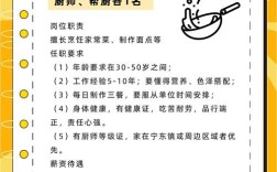 工厂食堂厨师招聘，要求有哪些？