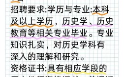 初中历史老师招聘，有何要求？