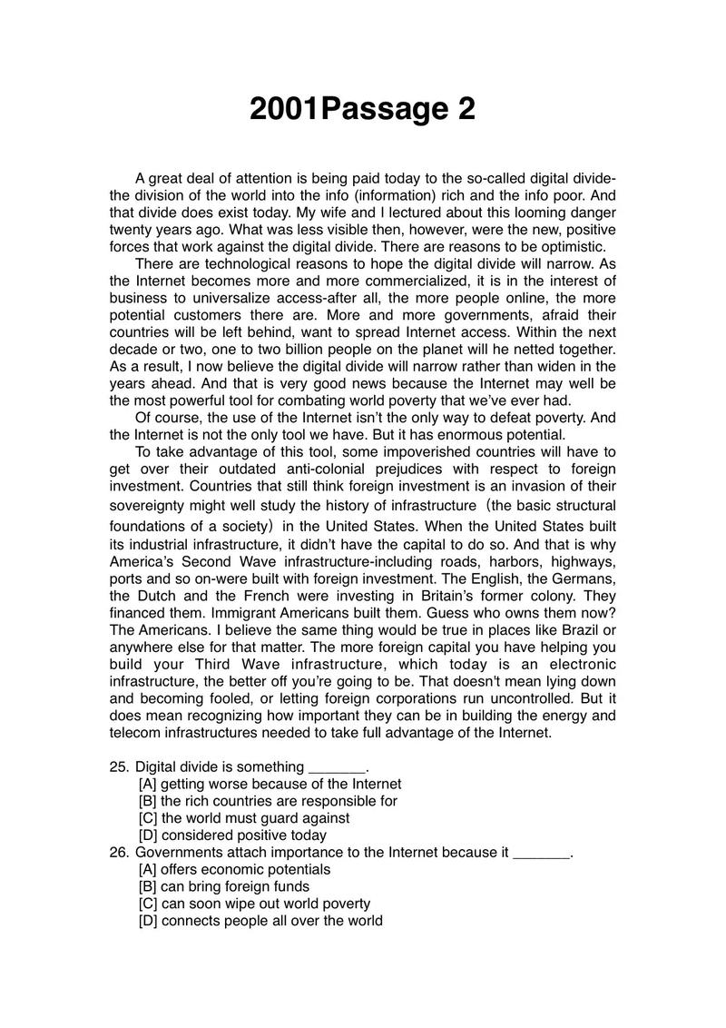 2001考研英语一阅读题如何解析？-图1