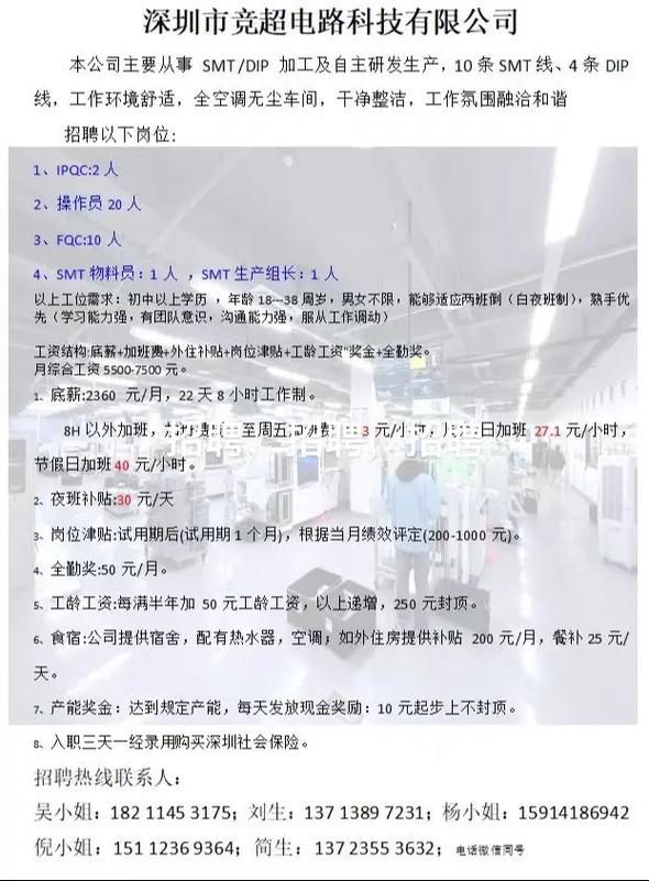 深圳SMT招聘,薪资待遇如何?-图1 深圳SMT招聘,薪资待遇如何?-图1