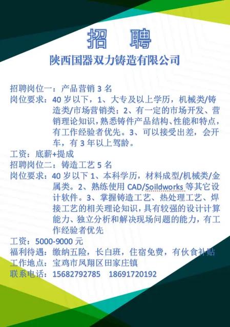 陈仓区最新招聘有哪些岗位？-图1