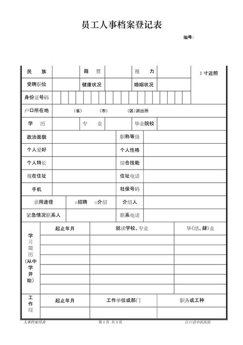 公司人事登记卡有何用途？-图1