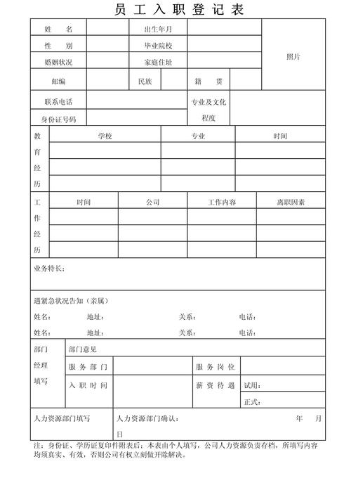 公司人事登记卡有何用途？-图2