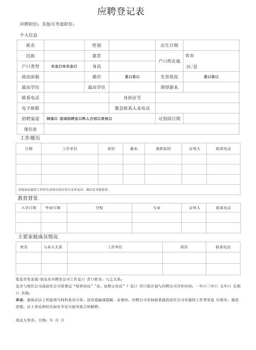 公司为何要应聘登记表?-图1 公司为何要应聘登记表?-图1