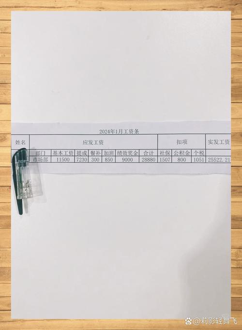 大公司工资条格式范本有哪些关键要素？-图1