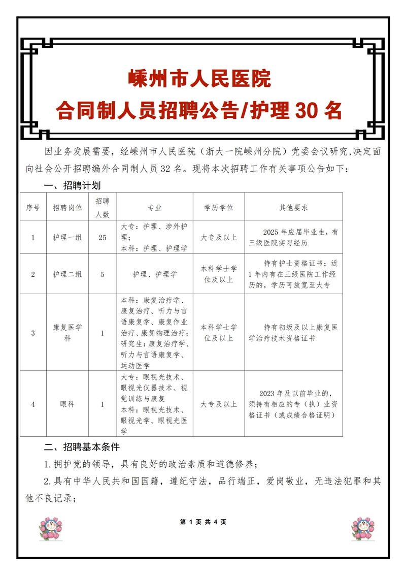 漳州市医院招聘,何时开始?招哪些岗位?-图3 漳州市医院招聘,何时开始?招哪些岗位?-图3